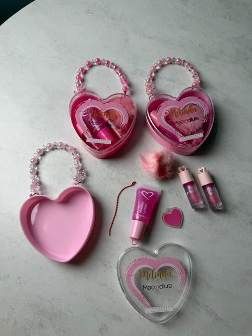 Mocallure Melinda Heart Shaped 3 in 1 Lip Gloss Set