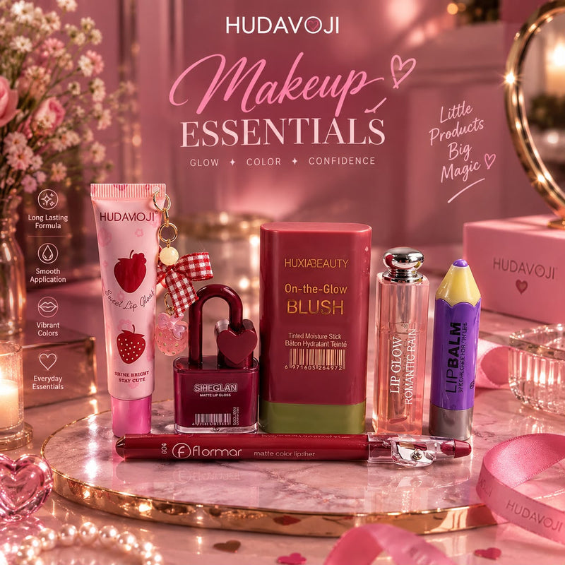 Pink Girly Bundle — 5-in-1 Lip & Blush Set