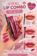 Viral Lip Combo Bundle | Liner + Tint + Gloss 3-Step Set