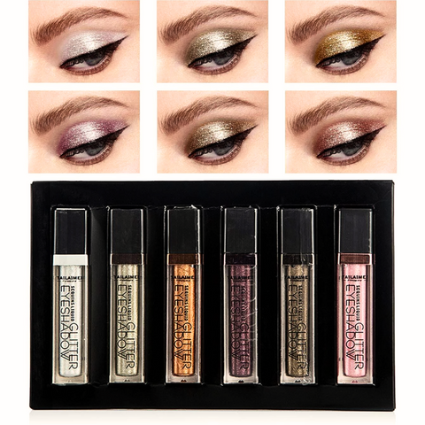 Glitter Liquid Eyeshadow 6 Pcs