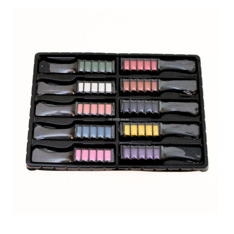 10-Piece Colorful Hair Dye Comb Set - Hair Chalks