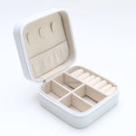 Portable Jewelry Box with Zipper Closure