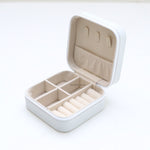 Portable Jewelry Box with Zipper Closure