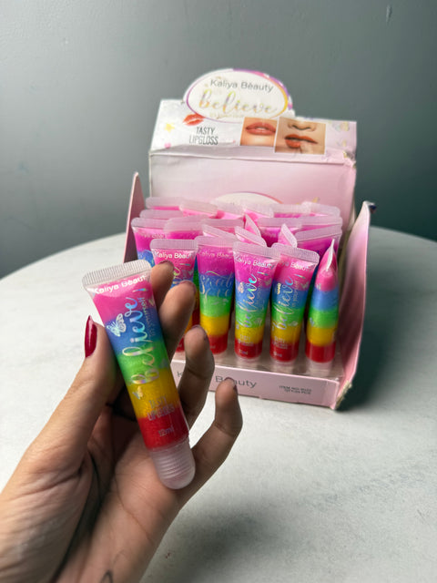 Rainbow lip gloss