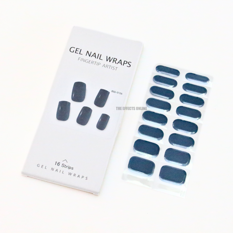 Navy Blue Nail Gel Wraps with UV light - The Effect Online