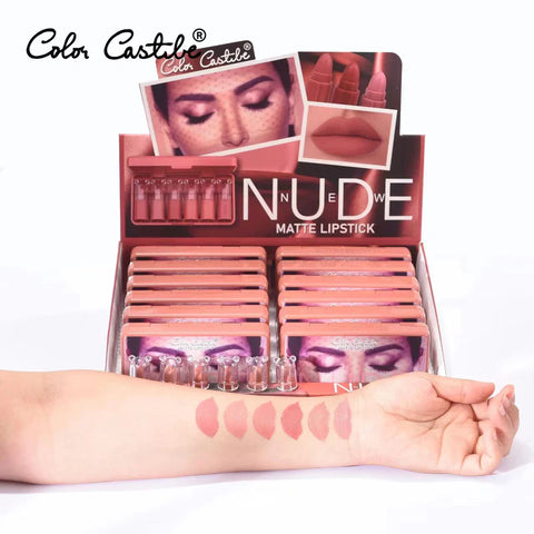 Color Castle Pack Of 6 Bear Shape Matte Lipstick Set