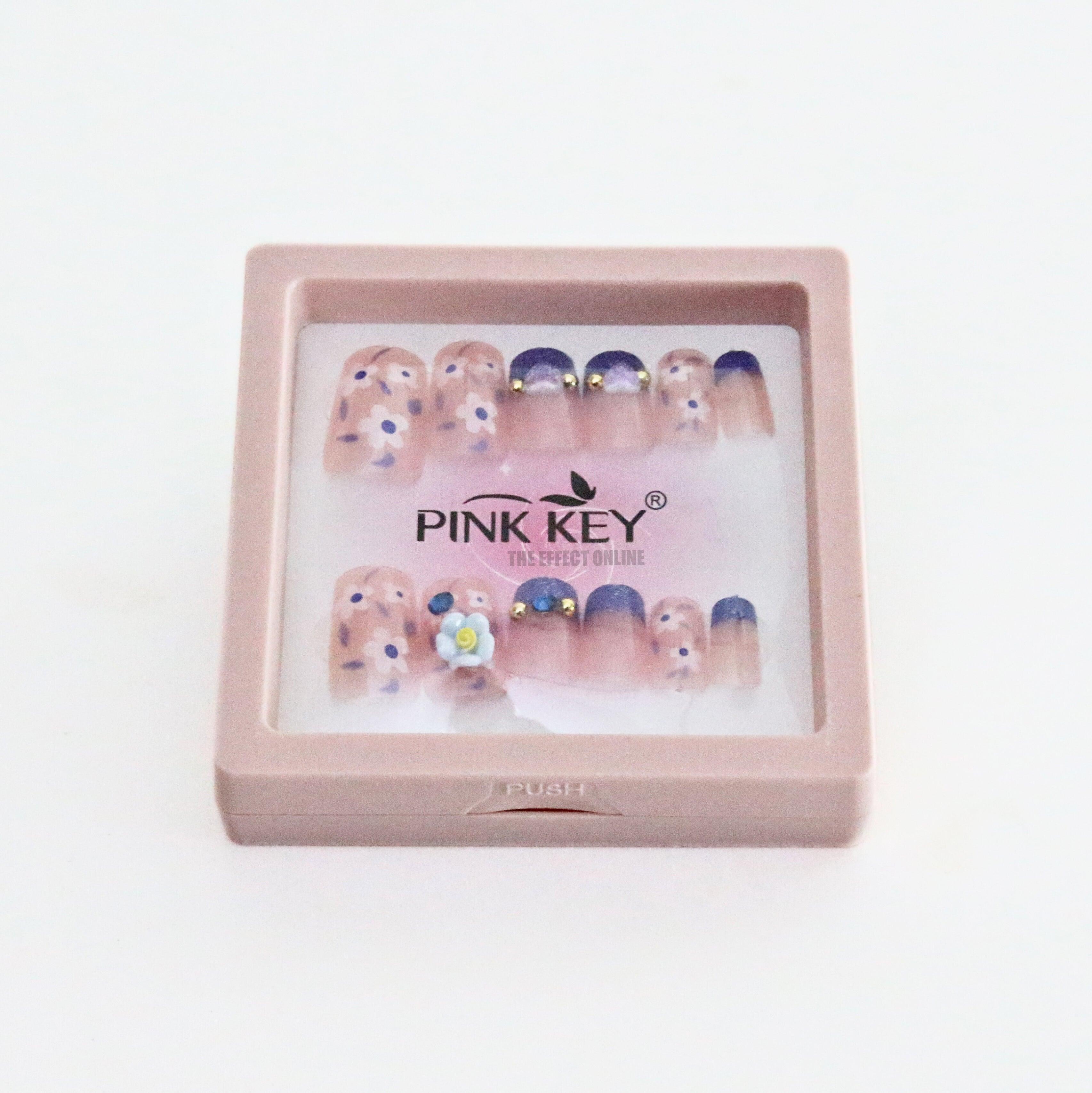 Pink Key Luxury Artificial Nails - Party, Wedding Nails - The Effect Online