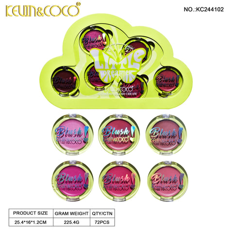 Kevin&Coco 6-COLOR FLAWLESS FLUSH CREAM BLUSH