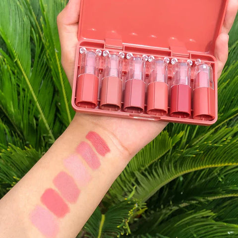 Color Castle Pack Of 6 Bear Shape Matte Lipstick Set
