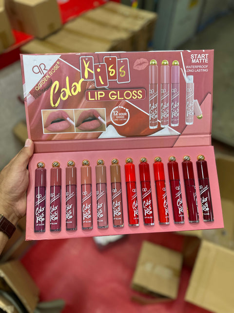 Color Kiss Waterproof Long Lasting Lipgloss Pack