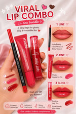 Viral Lip Combo Bundle | Liner + Tint + Gloss 3-Step Set