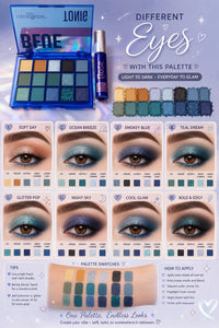 Cecewoon Tonic Blue Eyeshadow Palette