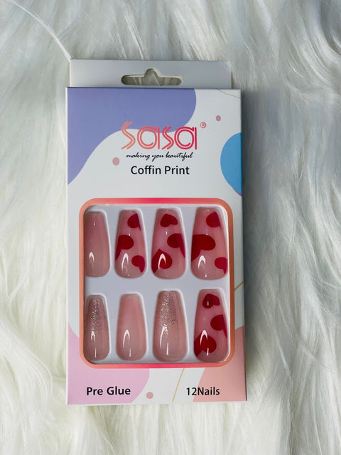 SASA PRE GLUE NAILS (4 MIX PACKS)