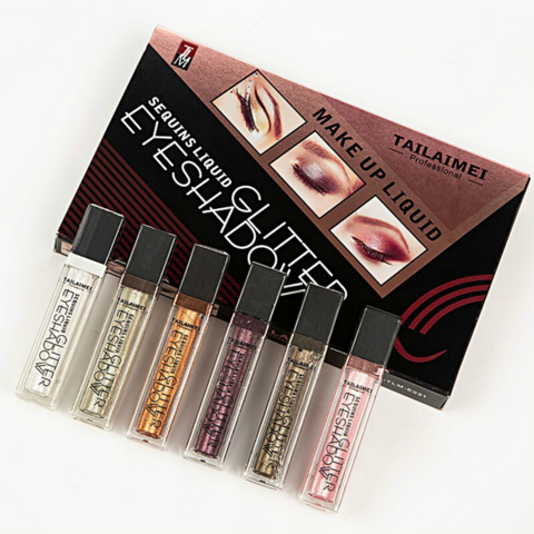 Glitter Liquid Eyeshadow 6 Pcs