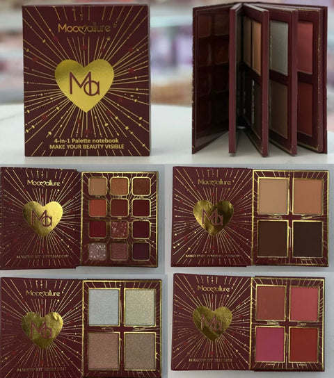 Mocallure 4 Fold Book Palette (RED VERSION)