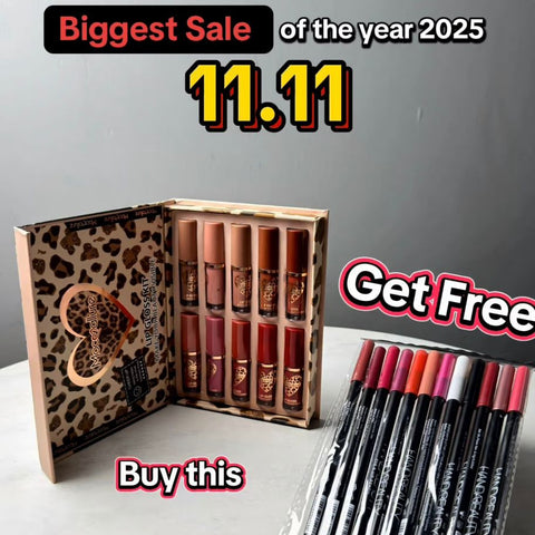 MOCALLURE PACK OF 10 LIPGLOSS WITH FREE PACK OF EYE PENCILS