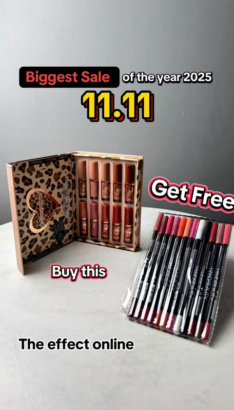 MOCALLURE PACK OF 10 LIPGLOSS WITH FREE PACK OF EYE PENCILS