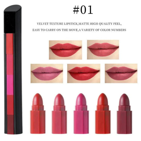 Matte Waterproof Lipstick Set 5 in 1