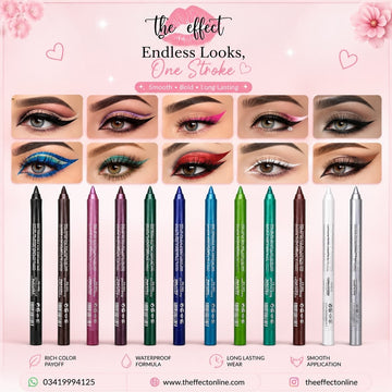The Effect Eyeliner Pencils | 12 Colors Waterproof Long-Lasting