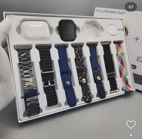 i20 Ultra Max Big 2.3 Infinite Display + Earphones 10 in 1 Set